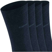 Esprit Solid 4 Pack Socks - Marine Navy