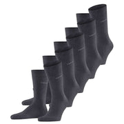 Esprit Uni 5 Pack Socks - Anthracite Grey