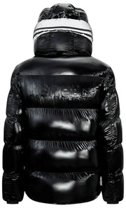 Helvetica Mountain Pioneers Freezer Hooded Down Jacket - Black