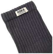 Chaussettes Roka Windsor Solid Crew - Noir Délavé