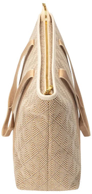 Elie Beaumont Summer Tote Bag - Gold Geometric Basketweave
