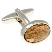 david-van-hagen-jasper-oval-cufflinks---beigesilver-34498428