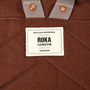 Roka Hampton Small Cotton Canvas Backpack - Lindt Brown