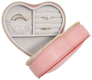 Boîte à bijoux de voyage Stackers Heart - Rose