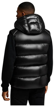 Helvetica Mountain Pioneers Veste à capuche sans manches Space - Noir