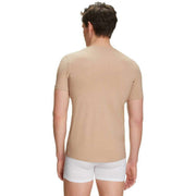 Falke Daily Climate Control Deep V-Neck T-Shirt - Camel Brown