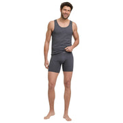Falke Daily Comfort Lot de 2 boxers à jambe longue - Gris foncé chiné