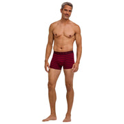 Falke Boxer rayé Daily Comfort - Bordeaux