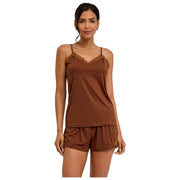 Falke Delicate Touch Chemise Top - Deer Brown