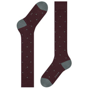 Falke Dot Knee High Socks - Burgundy