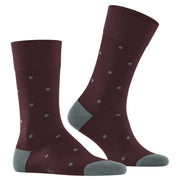 Falke Dot Socks - Burgundy