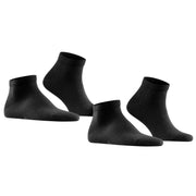 Falke Happy 2 Pack Sneaker Socks - Black