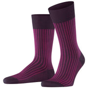 Falke Oxford Stripe Socks - Eggplant Lilac