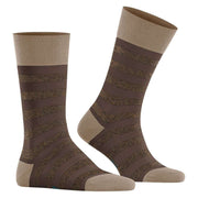 Falke Sensitive Mapped Line Socks - Sesame brown