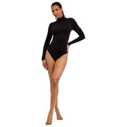 Falke Timeless Cotton Turtle-neck Brief Body - Noir