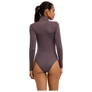 Falke Timeless Cotton Turtle-Neck Brief Bodysuit - Iron Grey