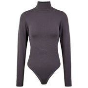 Falke Timeless Cotton Turtle-Neck Brief Bodysuit - Iron Grey