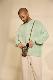 Hindbag Bill Phone Bag - Léopard Cannelle Marron