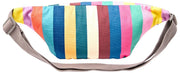 Roka Mill Hill Small Cotton Canvas Bum Bag - Wide Multi Stripe