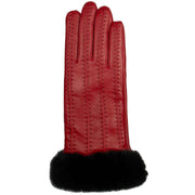 dents-cassie-contrast-stitching-leather-gloves---berry-redblack-34479823
