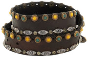 Ceinture en cuir à clous Campomaggi Cinture - Marron