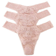 Hanky Panky Daily Lace 3 Pack Original Rise Thong - Taupe