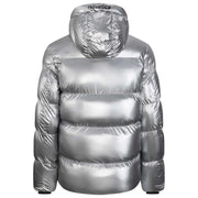 Helvetica Mountain Pioneers Cosmos Hooded Down Jacket - Silver