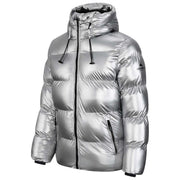Helvetica Mountain Pioneers Cosmos Hooded Down Jacket - Silver