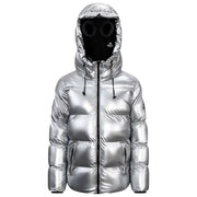 Helvetica Mountain Pioneers Cosmos Hooded Down Jacket - Silver