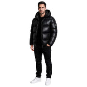 Helvetica Mountain Pioneers Edge Hooded Down Jacket - Black