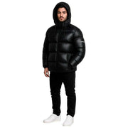 Helvetica Mountain Pioneers Edge Hooded Down Jacket - Black