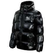 Helvetica Mountain Pioneers Freezer Hooded Down Jacket - Black