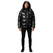 Helvetica Mountain Pioneers Freezer Hooded Down Jacket - Black