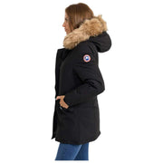 Helvetica Mountain Pioneers Lilli Hooded Parka Jacket - Black/Natural