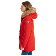 Helvetica Mountain Pioneers Parka à capuche Lilli - Rouge/Naturel