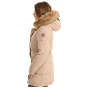 Helvetica Mountain Pioneers Sarah Hooded Parka Jacket - Taupe Beige