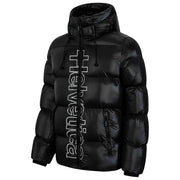 Helvetica Mountain Pioneers Silver 2 Hooded Down Jacket - Black