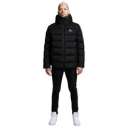 Helvetica Mountain Pioneers Sniper Hooded Down Jacket - Black