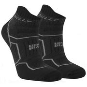 Hilly Twin Skin Socklets - Black/Anthracite Grey