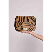 Hindbag Alix Extra Large Toiletry Bag - Cinnamon Zebra Brown