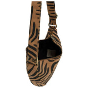 Hindbag Andrea Half Moon Bag - Zebra Cinnamon Brown