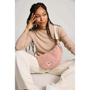 Hindbag Andrea Teddy Half Moon Bag - Rose Poudré