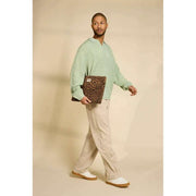 Hindbag Ava Medium 15inch Laptop Case - Léopard Cannelle Marron