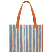Hindbag Claude Tote Bag - Orange/Blue Stripes