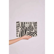 Pochette Zippée Hindbag Ema Medium - Zebra Crème