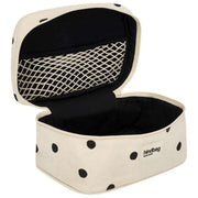Hindbag Gaspard Vanity Bag - Off White Polka Dot
