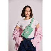 Sac banane rectangulaire Hindbag Harry - Rayures vertes