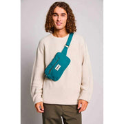 Sac banane rectangulaire Hindbag Harry - Bleu paon