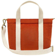 Sac à bandoulière carré Hindbag Louise - Velours Orange Brique