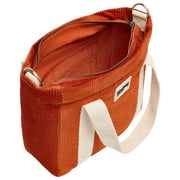 Sac à bandoulière carré Hindbag Louise - Velours Orange Brique